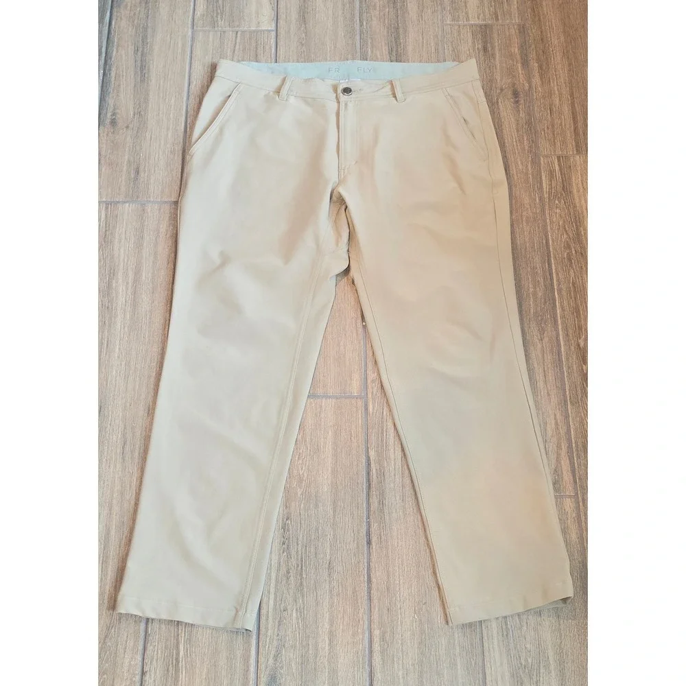 Free Fly Mens Nomad Pants Khaki Tan Performance Stretch Travel Hiking 36x30